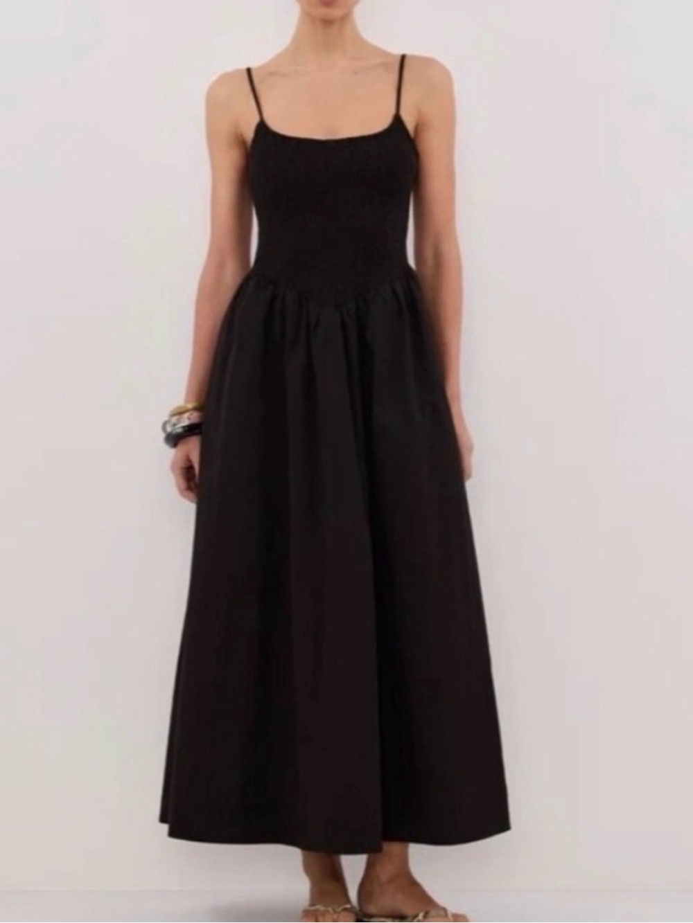 DISSH Black Spaghetti-Strap Maxi Dress